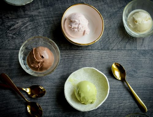دستور العمل ساخت بستنی بهشتی با وانیل، شکلات و پسته
